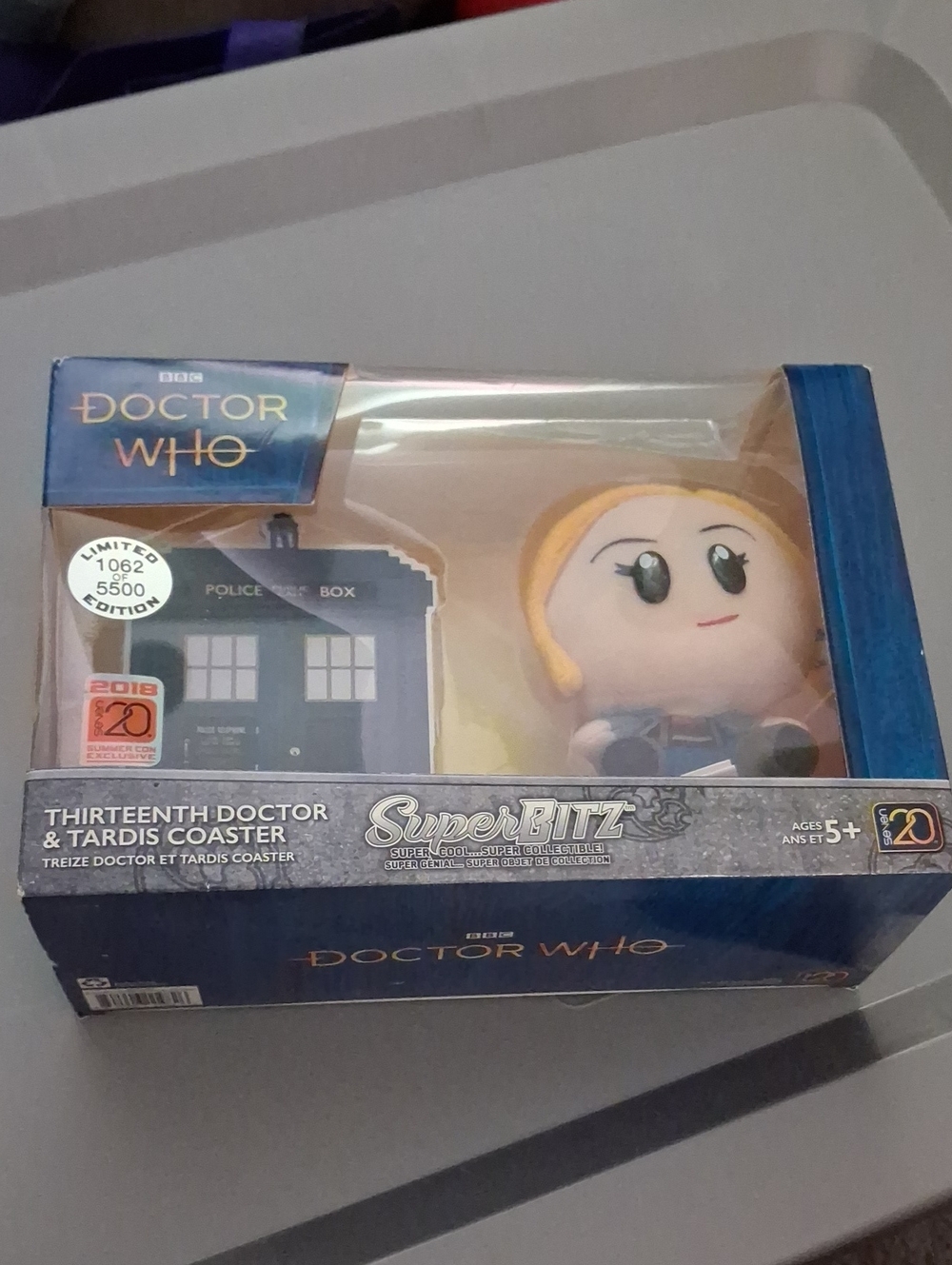 Thirteenth Doctor Plush & TARDIS Coaster Set - Blue